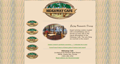 Desktop Screenshot of hideawaycafe.com