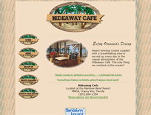Tablet Screenshot of hideawaycafe.com